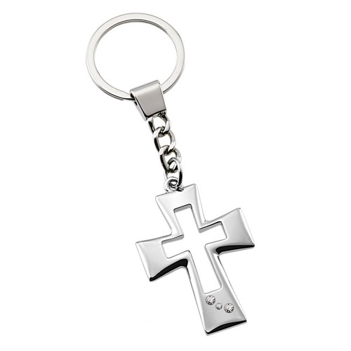 KEY CHAIN PERFORATED CROSS & CHRIST-NO B KEY CHAIN PERFORATED CROSS & CHRIST-NO B