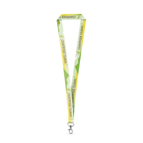 WINDSOR. Tour de cou pour sublimation en polyester recyclé (100% rPET) avec mousqueton WINDSOR. Tour de cou pour sublimation en polyester recyclé (100% rPET) avec mousqueton