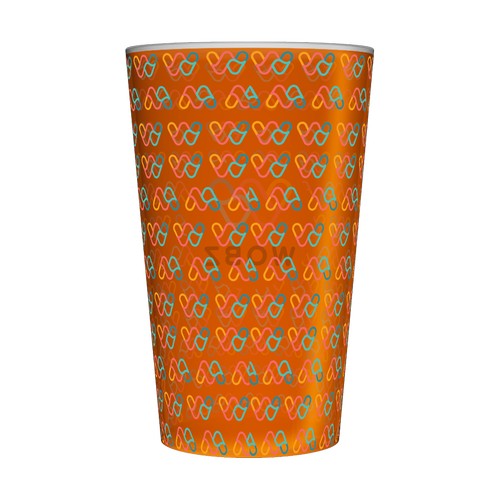 Vaso reutilizable personalizable 25 cl naranja - Cuatricromía digital (fondo Wobz) Vaso reutilizable personalizable 25 cl naranja - Cuatricromía digital (fondo Wobz)