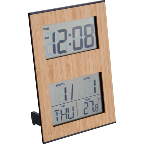 Bamboo desk clock BRUNHILDE