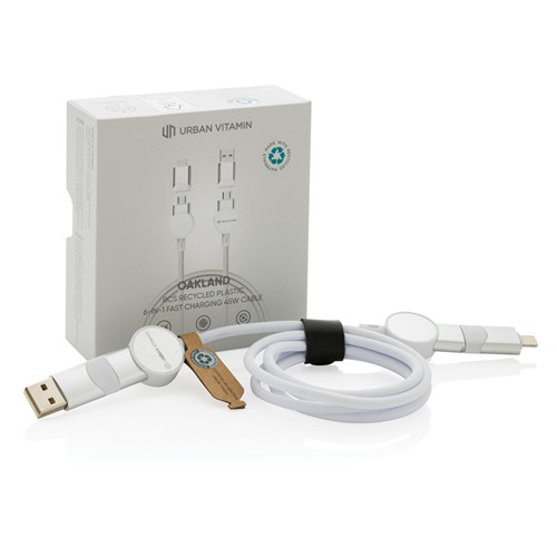 Oakland 1.2meter RCS rplastic 6-in-1 fast charging 45W kabel Oakland 1.2meter RCS rplastic 6-in-1 fast charging 45W kabel