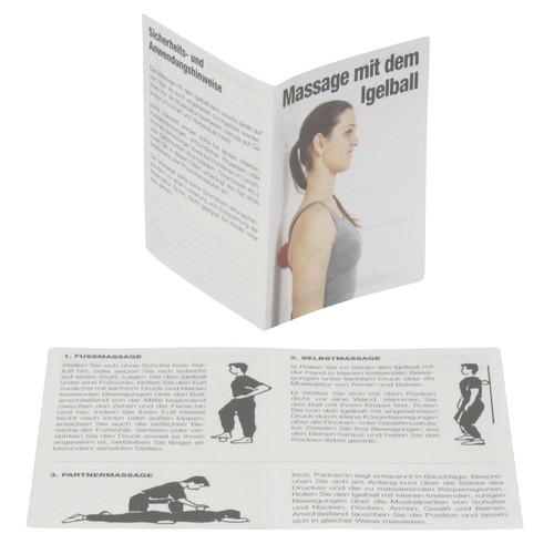 Balle de massage hérisson 80 mm/bleu transparent (neutre)