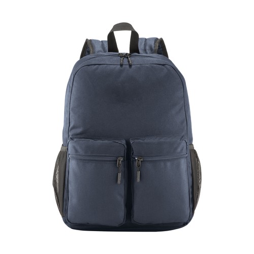 600D polyester 5 pockets backpack, two side meshed, adjustable shoulder straps