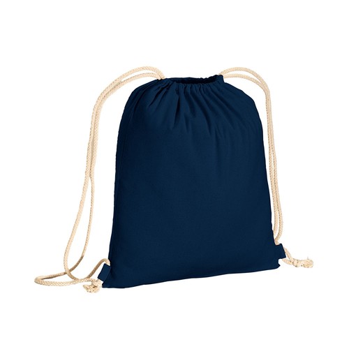 Mochila de algodón de 180 g/m², con cierre de cordón