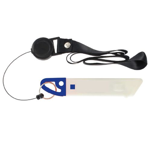 LANYARD KNIFE WITH AUTO-RETRACTABLE BLADE