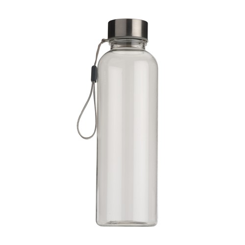 Bidon en tritan transparente con tapa metálica (500ml). Libre de BPA Bidon en tritan transparente con tapa metálica (500ml). Libre de BPA