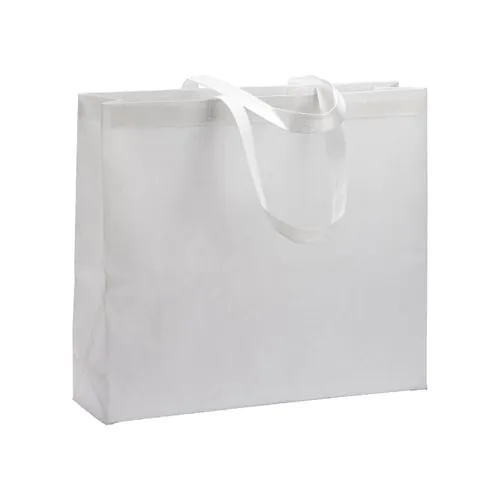 80 g/ m2 R-pet heat-sealed shopping bag with gusset