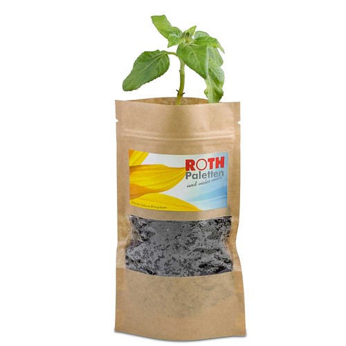 Plante verte en sachet avec graines - Souci Plante verte en sachet avec graines - Souci