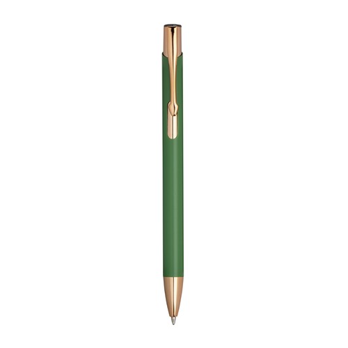 Aluminium snap pen with rose gold metal details Aluminium snap pen with rose gold metal details