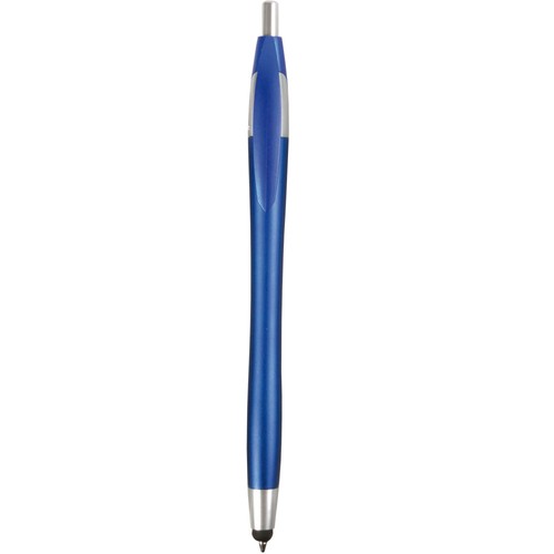 Stylo en plastique satiné avec stilet écran tactile