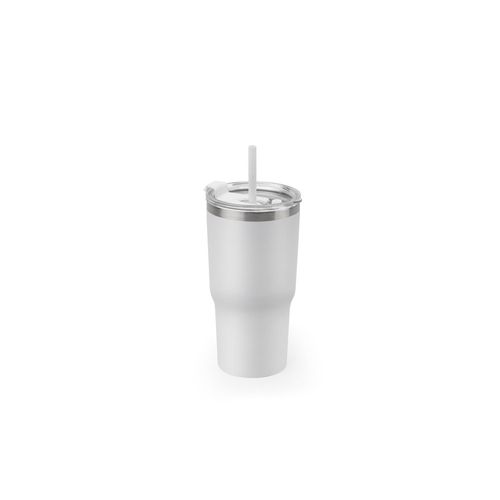JOYNER M. Gobelet de voyage compact en acier inoxydable (91% recyclé) avec double paroi isolée sous vide et finition mate 600 mL JOYNER M. Gobelet de voyage compact en acier inoxydable (91% recyclé) avec double paroi isolée sous vide et finition mate 600 mL