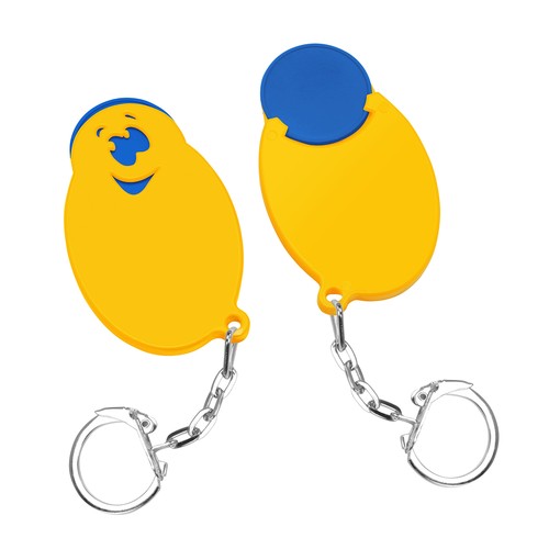 Chip holder with 1€ chip "face" Chip holder with 1€ chip "face"