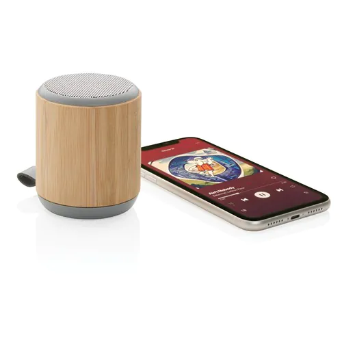 Speaker wireless 3W in bambù e tessuto