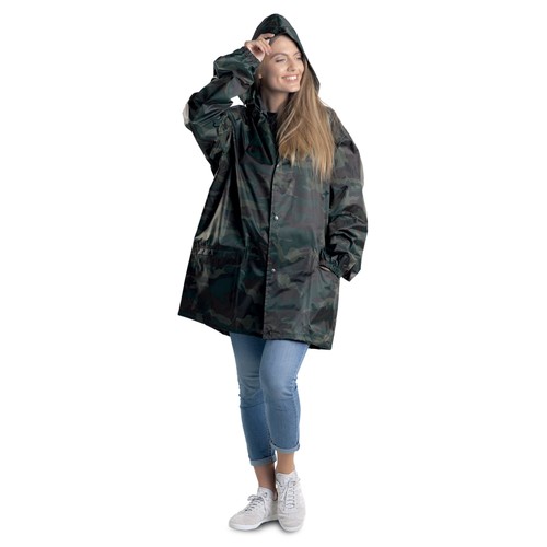 190T POLYESTER AND PVC CAMOUFLAGE RAIN PROOF JACKET 190T POLYESTER AND PVC CAMOUFLAGE RAIN PROOF JACKET