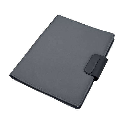 A4 organizer folder in Rpet with lock and magnetic closure that lights up A4 organizer folder in Rpet with lock and magnetic closure that lights up