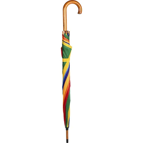 23” RAINBOW AUTOMATIC WOOD UMBRELLA IN 190T POLYESTER 23” RAINBOW AUTOMATIC WOOD UMBRELLA IN 190T POLYESTER