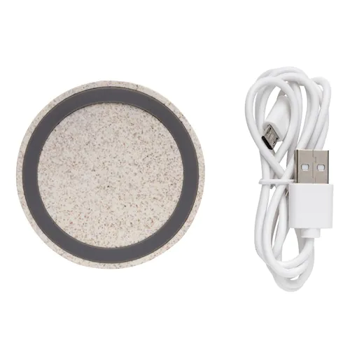 Wheat Straw 5W round wireless charging pad Wheat Straw 5W round wireless charging pad