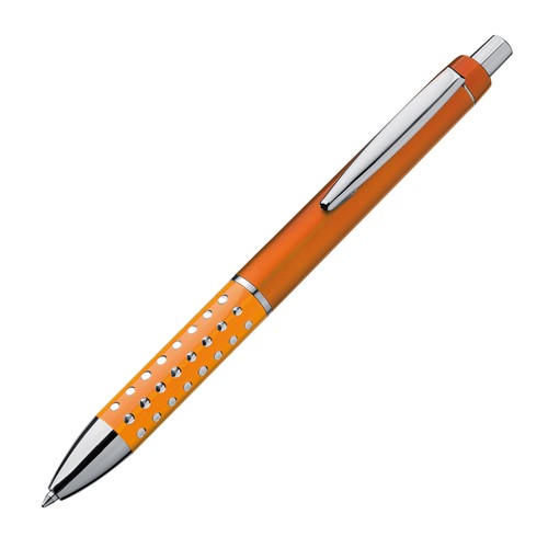 Plastic ball pen with sparkling dot grip zone Plastic ball pen with sparkling dot grip zone