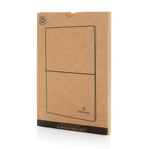 A5 GRS recycled leather notebook