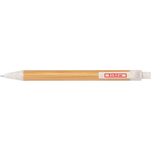 Stylo à bille en paille de blé et bambou