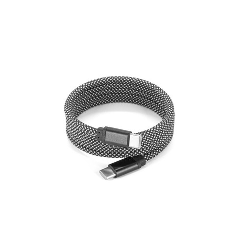 NADELLA. Câble USB-C vers USB-C avec gaine tressée en polyester (60 W) et système magnétique pour un enroulement facile NADELLA. Câble USB-C vers USB-C avec gaine tressée en polyester (60 W) et système magnétique pour un enroulement facile