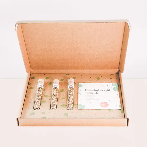 Pack tubes with seeds and substrate