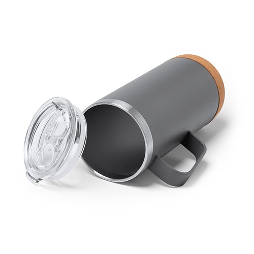 Double-walled thermal mug with a cork base Hilde Double-walled thermal mug with a cork base Hilde