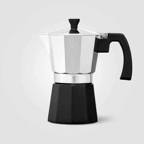 Caffettiera moka Grosche Milano in alluminio - 6 tazzine Caffettiera moka Grosche Milano in alluminio - 6 tazzine