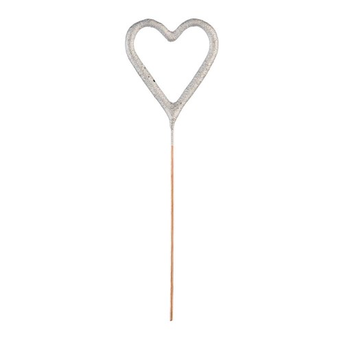 Mini Wondercandle® avec carte promotionnelle - cœur, argenté