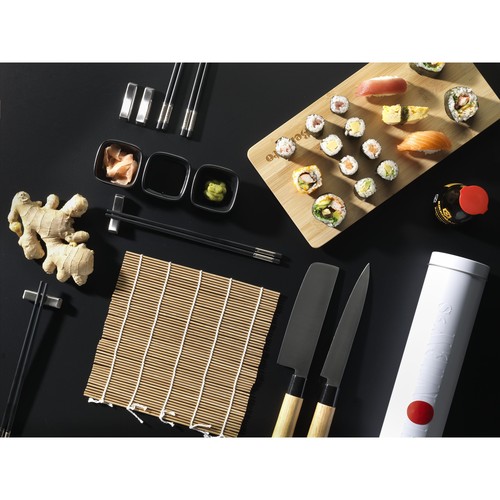 Temaki Bamboo Sushi Tray gift set