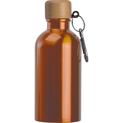 Gourde en acier inoxydable avec mousqueton, 400ml Gourde en acier inoxydable avec mousqueton, 400ml