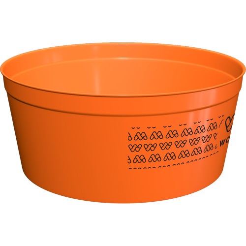 Gepersonaliseerde oranje schaal - gezeefdrukt in 1 kleur