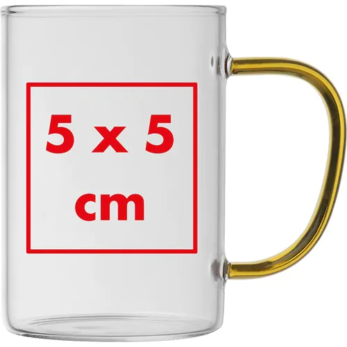 glass mug with coloured handle glass mug with coloured handle