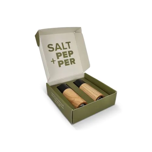 Juego de molinillos de sal y pimienta de madera InSideOut