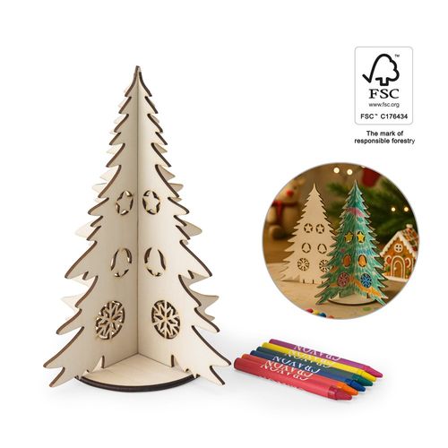 PINERY. Collapsible wooden Christmas tree to colour PINERY. Collapsible wooden Christmas tree to colour
