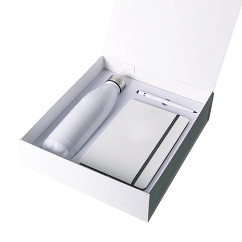 Infinite pencil set, bottle, notebook, and box Cuscino Infinite pencil set, bottle, notebook, and box Cuscino