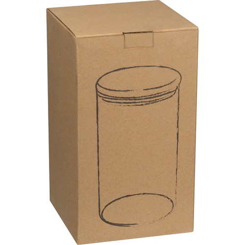 Borosilicate glass jar with pine wood lid, 1000 ml Borosilicate glass jar with pine wood lid, 1000 ml