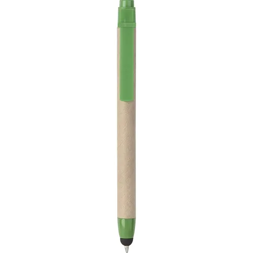 TOUCH SCREEN BALLPOINT PEN IN PLASTIC AND RECYCLED CARDBOARD