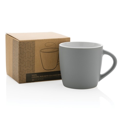 Ceramic mug with coloured inner 300ml Ceramic mug with coloured inner 300ml