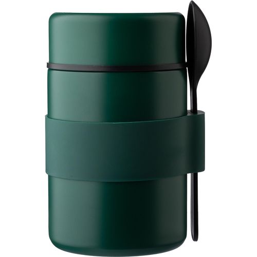 Vaso termo de acero inox. con cuchara Niko Vaso termo de acero inox. con cuchara Niko