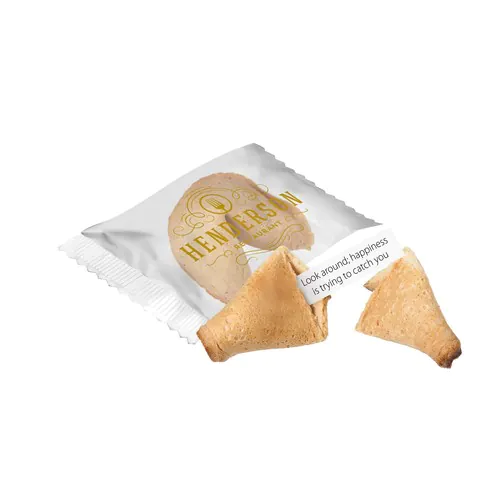 Fortune cookie in printed foil Fortune cookie in printed foil