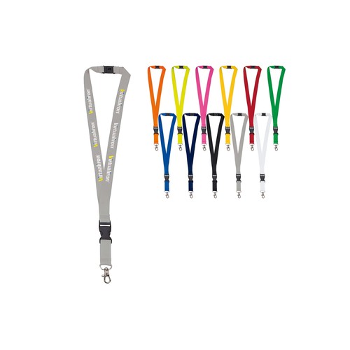 Polyester lanyard 20mm with buckle and hook Polyester lanyard 20mm with buckle and hook