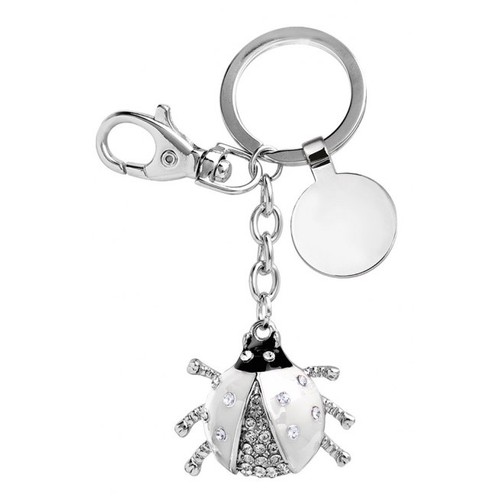 KEYCHAIN WHITE LADYBIRD - NO BOX KEYCHAIN WHITE LADYBIRD - NO BOX