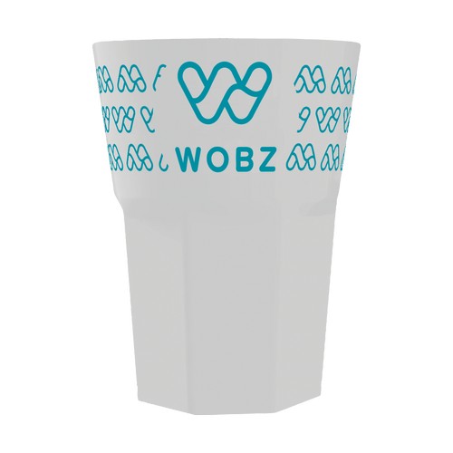 Gepersonaliseerd ondoorzichtig wit “Fresh” mojito glas - gezeefdrukt in 1 kleur Gepersonaliseerd ondoorzichtig wit “Fresh” mojito glas - gezeefdrukt in 1 kleur