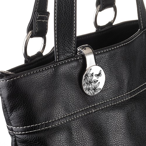 Bag hanging clip BLACK FLOWERS Bag hanging clip BLACK FLOWERS