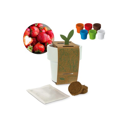 Hot-but-cool cup with strawberry seeds