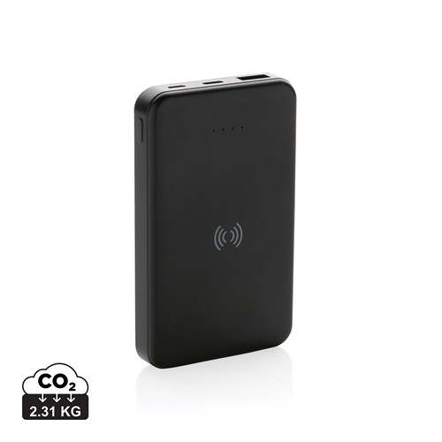 RCS recycled plastic 5.000 mAh 5W wireless powerbank RCS recycled plastic 5.000 mAh 5W wireless powerbank