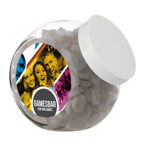 Bocal en verre de 2 litres, rempli de bonbons Bocal en verre de 2 litres, rempli de bonbons