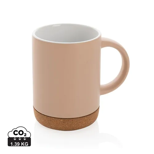 Ceramic mug with cork base 280ml Ceramic mug with cork base 280ml