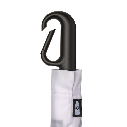 Automatic R-PET umbrella with carabiner handle Automatic R-PET umbrella with carabiner handle